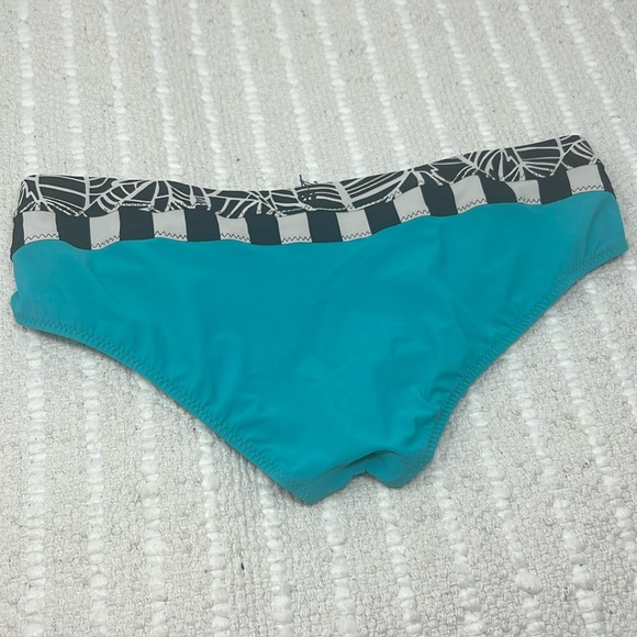 Lululemon Bikini Bottom Women Size 8 Blue With Geometric Pattern - Picture 1 of 7